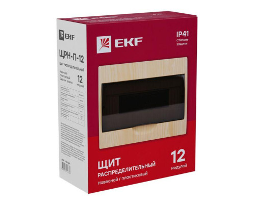Щит ЩРН-П-12 IP41 светлое дерево PROxima EKF pb40-n-12-light