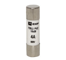 Вставка плавкая цилиндрическая ПВЦ 10х38 4А EKF pvc-10x38-4