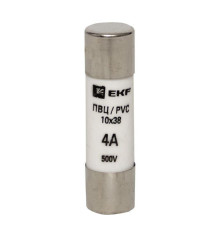 Вставка плавкая цилиндрическая ПВЦ 10х38 4А EKF pvc-10x38-4
