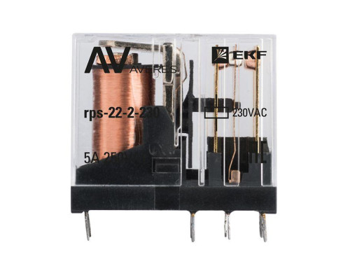 Реле промежуточное РП slim 22/2 5А 230В AC AVERES EKF rps-22-2-230