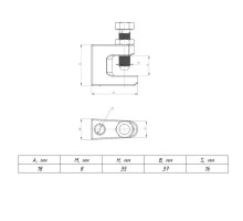 Струбцина монтажная М8 EKF SM8