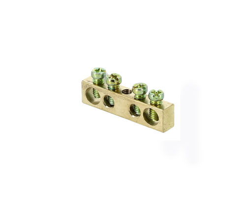Шина PEN "ноль-земля" 6х9 4 отвер. латунь крепеж по центру PROxima EKF sn0-63-04