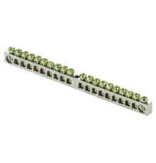 Шина PEN "ноль-земля" 6х9 20 отверст. цинк крепеж по центру PROxima EKF sn1-63-20