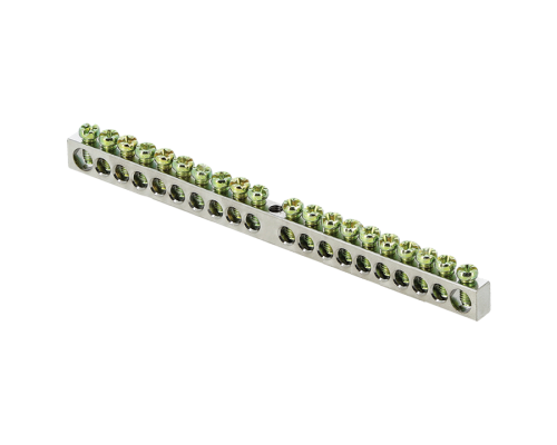 Шина PEN "ноль-земля" 6х9 20 отверст. цинк крепеж по центру PROxima EKF sn1-63-20