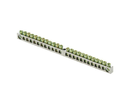 Шина PEN "ноль-земля" 6х9 24 отверст. цинк крепеж по центру PROxima EKF sn1-63-24