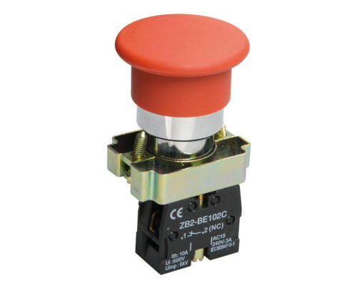 Кнопка управления "Грибок" LAY5-BC42 1р красн. IEK BBG71-BC-K04