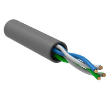Кабель витая пара U/UTP кат.5E 2х2х24AWG solid CCA PVC сер. (м) GENERICA BC1-C5E02-111-305-G