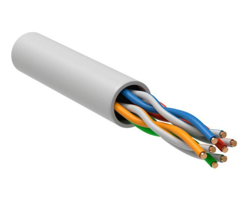 Кабель витая пара U/UTP кат.5E 4х2х24AWG solid LSZH бел. (м) GENERICA BC1-C5E04-128-305-G