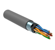 Кабель витая пара F/UTP кат.5E 4х2х24AWG solid PVC сер. (м) ITK LC1-C5E04-311