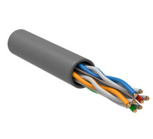 Кабель витая пара U/UTP кат.6 4х2х23AWG solid CU LSZH сер. (м) ITK LC1-C604-121