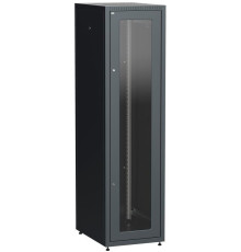 Шкаф сетевой LINEA E 42U 600х800мм стекл. передняя дверь задняя металлическая черн. ITK LE05-42U68-GM