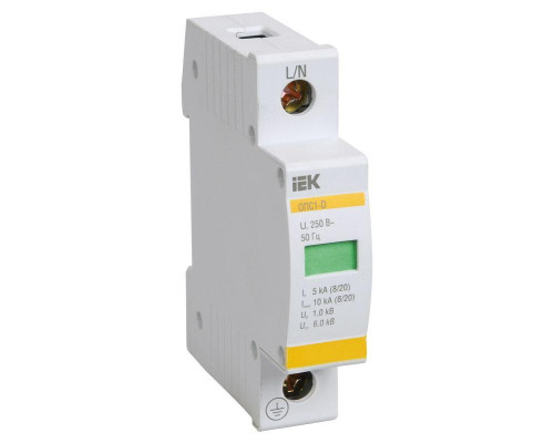 Ограничитель перенапряжения ОПС1-C 1P IEK MOP20-1-C