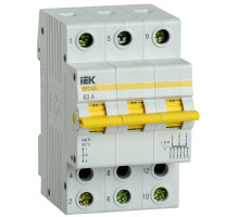 Выключатель-разъединитель трехпозиционный 3п ВРТ-63 63А IEK MPR10-3-063