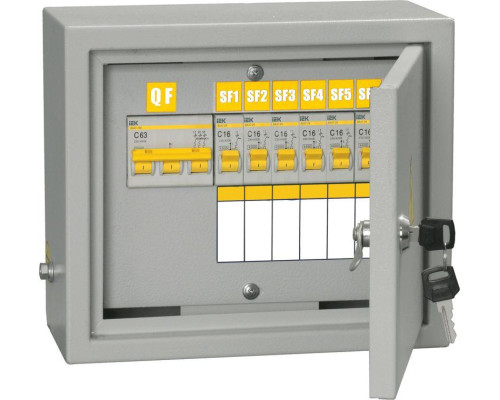 Щит ОЩВ-6/ОЩВ-3-63-6-0 (ВВ63А 6х16А) IP31 IEK MSM10-3N-06-31