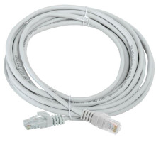 Патч-корд UTP кат.5e 5м сер. GENERICA PC01-C5EU-5M-G