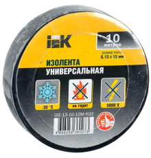 Изолента ПВХ 0.13х15мм (рул.10м) черн. IEK UIZ-13-10-10M-K02