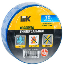 Изолента ПВХ 0.13х15мм (рул.10м) син. IEK UIZ-13-10-10M-K07