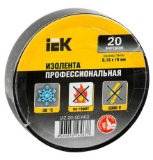 Изолента ПВХ 0.18х19мм черн. (рул.20м) IEK UIZ-20-10-K02
