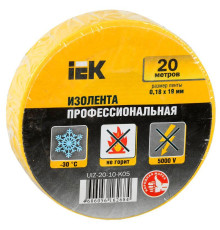 Изолента ПВХ 0.18х19мм желт. (рул.20м) IEK UIZ-20-10-K05