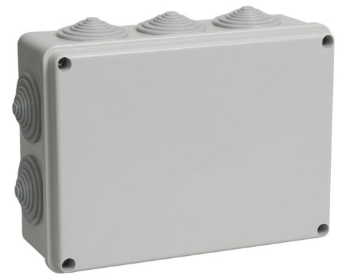 Коробка распаячная ОП 190х140х70 IP55 КМ41244 RAL7035 (10 гермовводов) IEK UKO11-190-140-070-K41-55