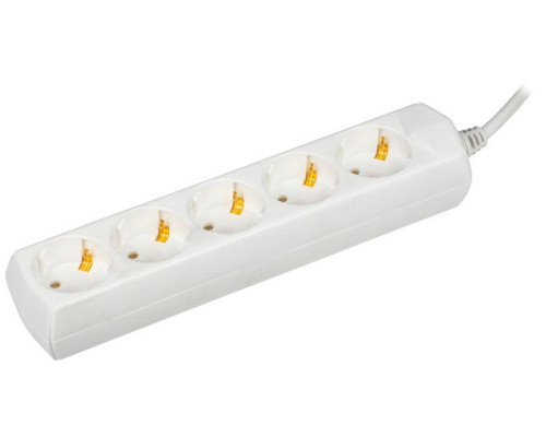 Удлинитель 5х1.5м с заземл. 10А IP20 У05 2P+PE 250В 3х1 GENERICA WYP10-10-05-D15-Z-G