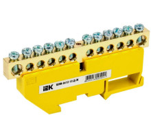Шина PE "земля" на DIN-изол. ШНИ-8х12-12-Д-Ж IEK YNN10-812-12D-K05