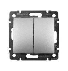 Выключатель 2-кл. СП Valena 10А IP31 250В механизм алюм. Leg 770105
