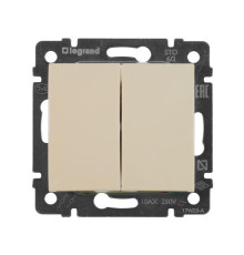 Механизм переключателя проходного 2-кл. СП Valena 10А IP31 250В сл. кость Leg 774308