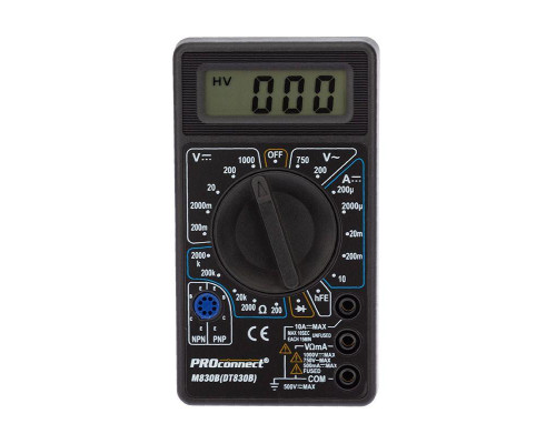 Мультиметр портативный M830B (DT830B) PROCONNECT 13-3011