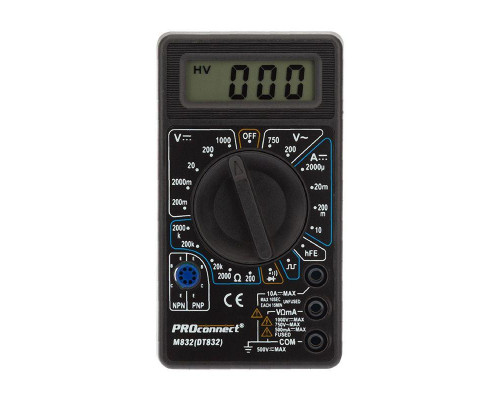 Мультиметр портативный M832 (DT832) PROCONNECT 13-3012