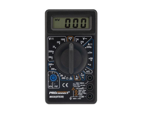 Мультиметр портативный M838 (DT838) PROCONNECT 13-3013