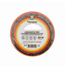 Изолента ПВХ профессиональная 0.18х19мм 20м красн. Kranz KR-09-2804