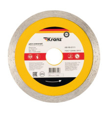 Диск алмазный отрезной сплошной 125x22.2мм Kranz KR-90-0111