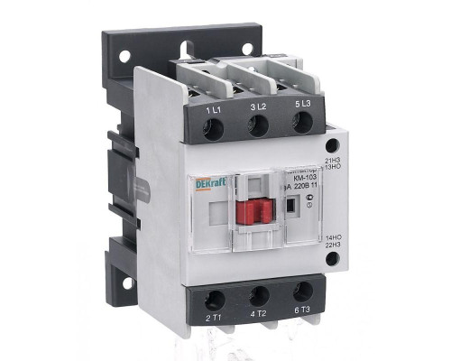 Контактор КМ-103 65А 220В AC3 1НО+1НЗ DEKraft 22138DEK
