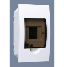 Корпус встраиваемый ЩРВ-П-4 22х13х9 4мод. IP41 пластик. DEKraft 31001DEK