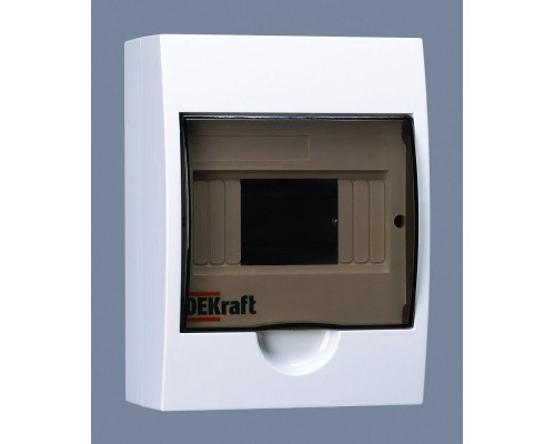 Корпус навесной ЩРН-П-6 20х15х10 6мод. IP41 пластик. DEKraft 31009DEK