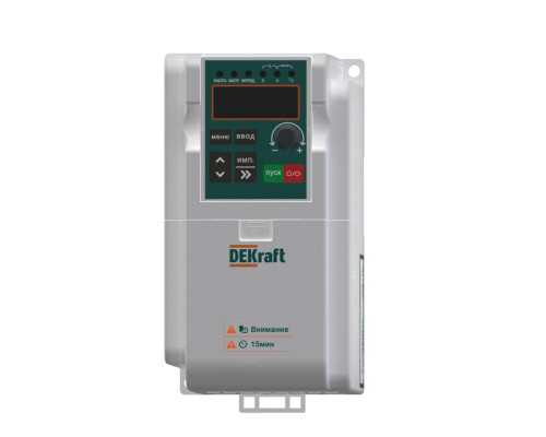 Преобразователь частоты DEKV060 0.4кВт 220В 1ф с тормозн. модулем DEKraft DEKV060G0R4S2B