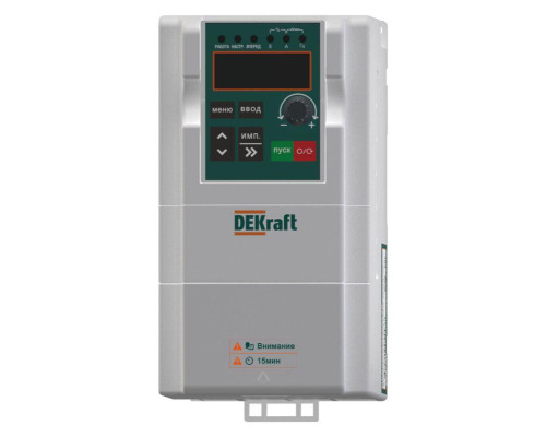 Преобразователь частоты DEKV060 0.75кВт 380В 3ф с тормозн. модулем DEKraft DEKV060G0R75T4B