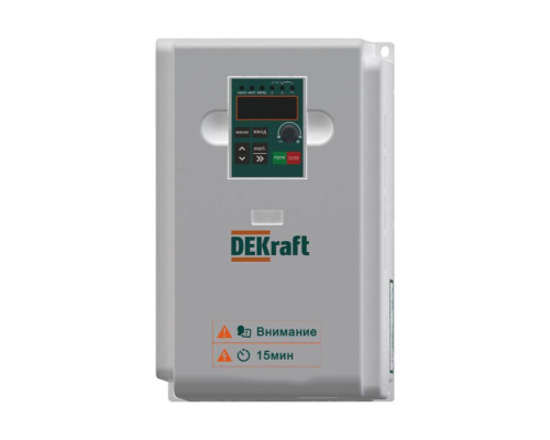 Преобразователь частоты DEKV060 7.5кВт 380В 3ф с тормозн. модулем DEKraft DEKV060G7R5T4B