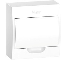 Бокс навесной ОП City9 Box 1 ряд 8мод IP40 IK07 63А 2 клеммы с бел. дверцей SE EZ9E108P2SRU